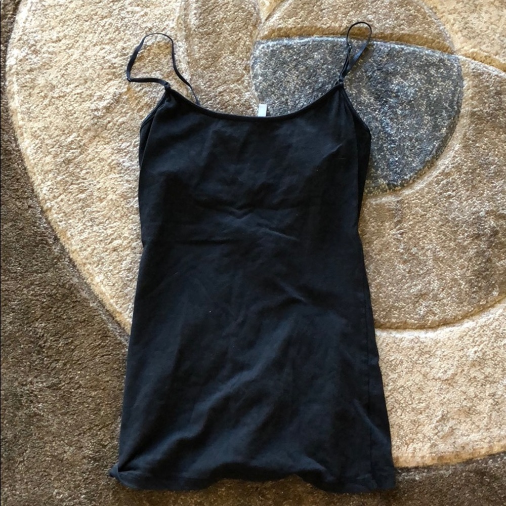 Black spaghetti strap tank top